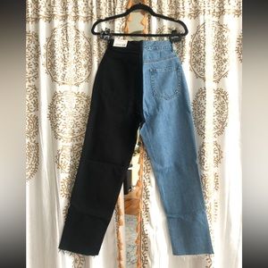 PacSun High Rise Straight size 25, 2 tone jeans